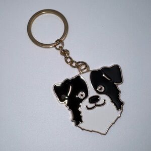 Bella Bug Border Collie Black and White Dog Keychain Bag Charm